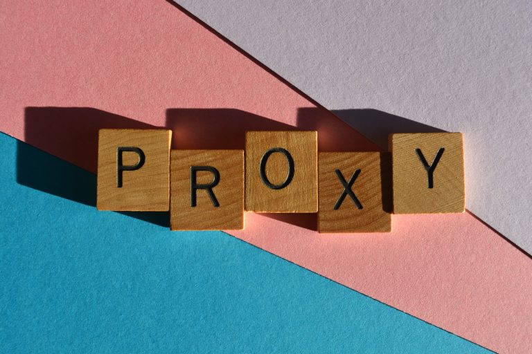 Proxy, word as banner headline